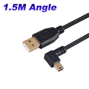 USB 2.0 to Mini USB Mini-B 5Pin 90 Angle Data Charger Cable Cord 1.5M 3M Long AU