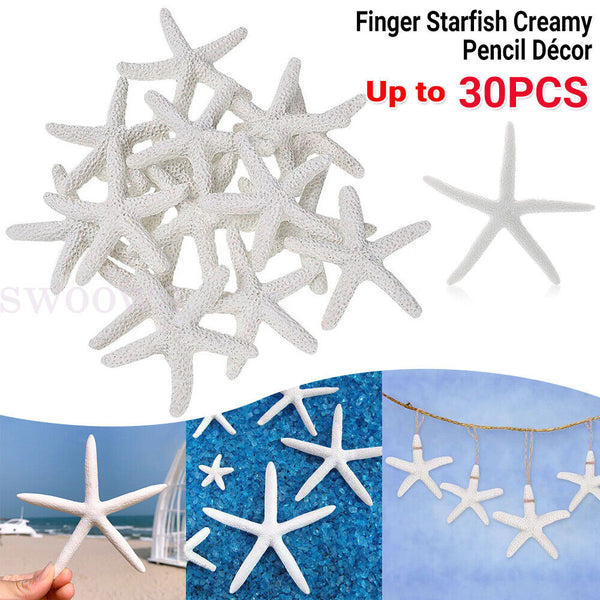 5/50 Finger Starfish Creamy White Pencil Finger Starfish For Wedding Home Decor