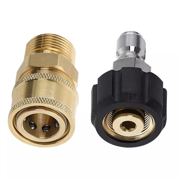 5000PSI M22-Swivel Pressure Washer Hose Adapter 3/8 Quick Connect Fittings