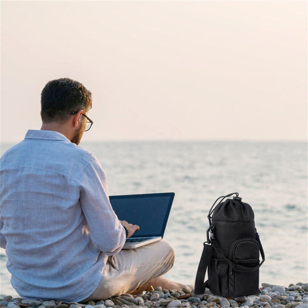 1-3x Portable Water Bottle Carrier Insulated Cup Cover Bag Holder Pouch w/ Strap