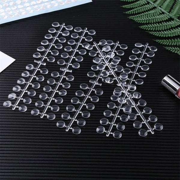 120pcs Nail Art Polish Palette Dot Flat Nail Color Card Display Tool Transparent