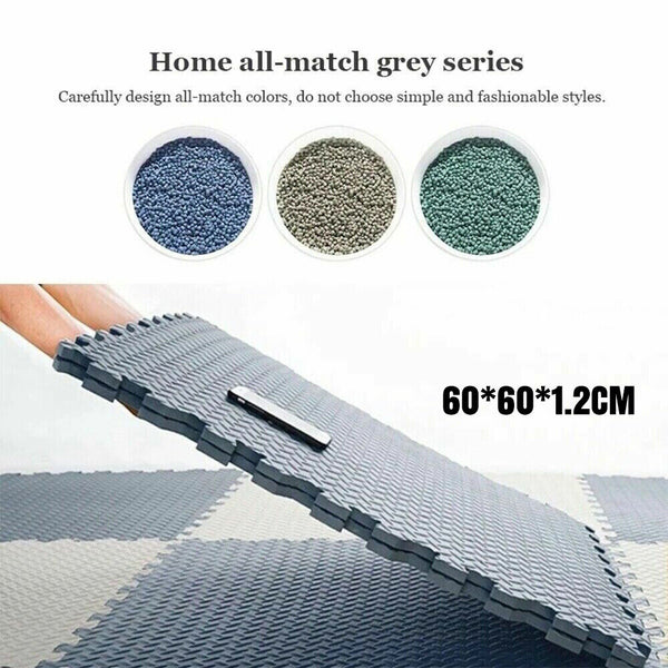 6-24X Interlocking Heavy Duty EVA Foam Gym Flooring Floor Mat Mats Kids Playmat