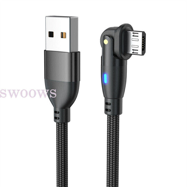 Charging Cable USB A To USB C/Micro USB For Samsung Data Charger Cord 2M 1M 0.5M