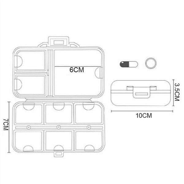 Travel Pill Case Pocket Pharmacy Portable Small Organizer Weekly Medicine Box