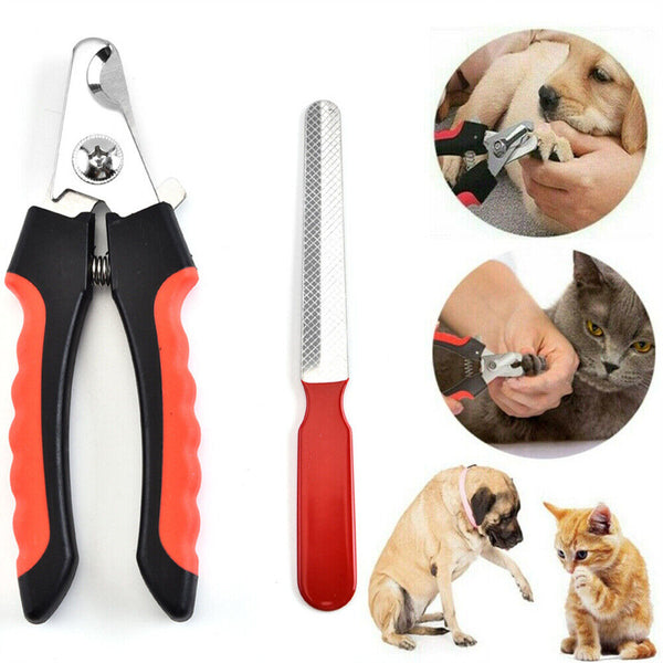 1/2x Pet Dog CAT Nail Clippers Professional Toe Cutter Trimmer Grooming Scissors