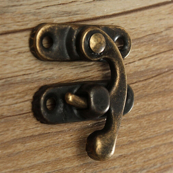 5/10pcs Antique Metal Catch Curved Buckle Horn Lock Clasp Hook Jewelry Box Pad