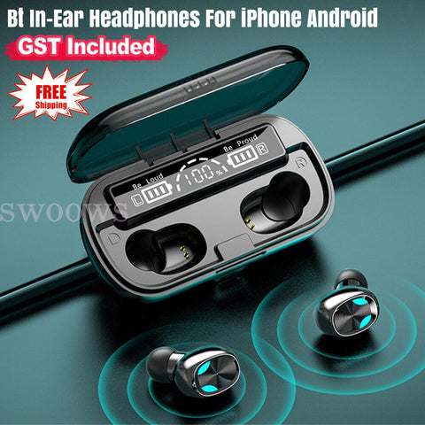 Wireless Bluetooth Earphones Headphones Earbuds Sports for Earpods iOS Android