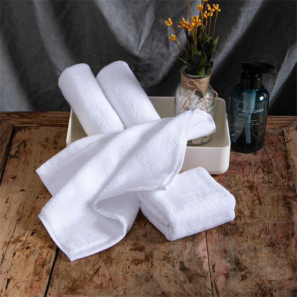 UP100x Face Washer Wipe Plain towels Cotton 28x28cm Budget Save White Portable