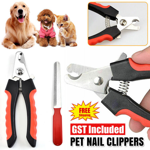 1/2x Pet Dog CAT Nail Clippers Professional Toe Cutter Trimmer Grooming Scissors