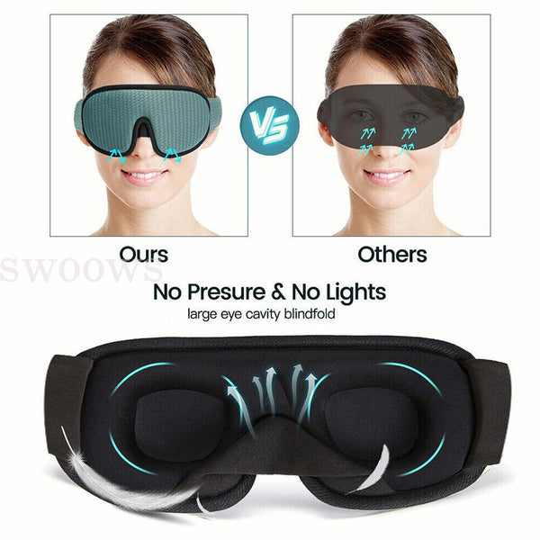 Travel Sleep Eye Mask soft 3D Memory Foam Padded Shade Cover Sleeping Blindfold