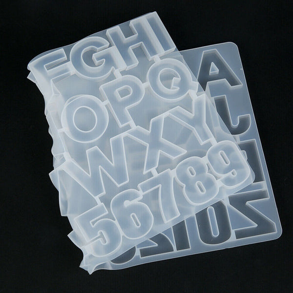 224xEpoxy Resin Mold Casting Letter Alphabet Number Silicone Jewelry Mould Craft