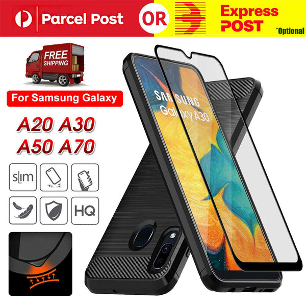 Samsung Galaxy A20 A30 A50 A70 Heavy Duty Anti Fingerprint Bumper Tough Case AU