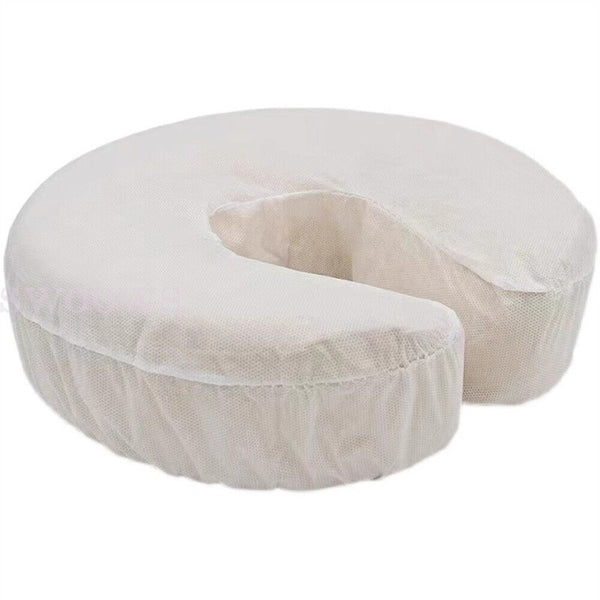 Up to 500pcs Disposable Massage Table Fitted Face Head Rest Cushion Circle Cover