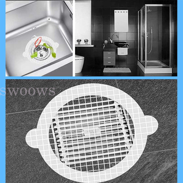 30 Pack Disposable Shower Drain Hair Catcher Hair Catcher Mesh Stickers