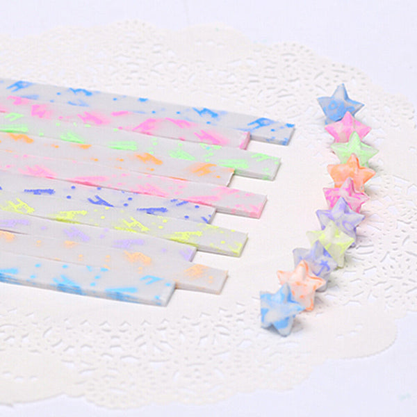 Origami Luminous Lucky Wish Star Paper Strips Glows in the dark Craft Gift 210PC