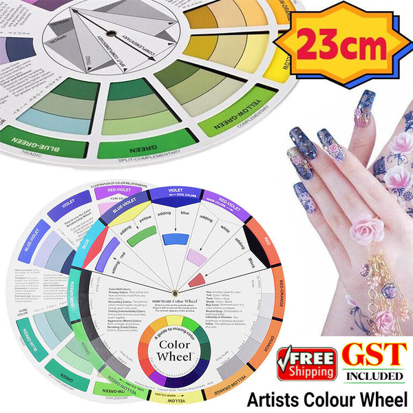 Artists Colour Wheel Mixing Colour Guide 23cm Artist Colour Wheel Nail Painting