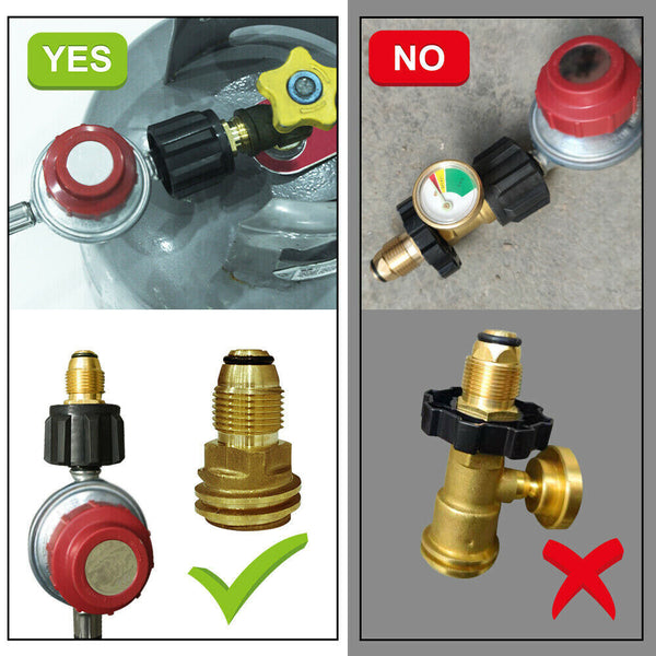 Propane Tank Converts LP Gas Bottle Adapter Valve POL To QCC1 Outlet Brass Parts