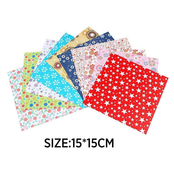 72pcs Japanese Square Folding Origami Craft Paper Sakura Star Mix Patterns Color