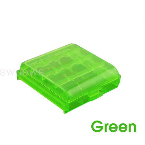 4x Plastic AA AAA Battery Box Storage Case Cover Batteries Holder Organizer