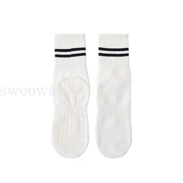 1/3Pair Yoga Socks Non-Slip Grips Anti-Skid Pilates Barre Dance Cushioned Sock