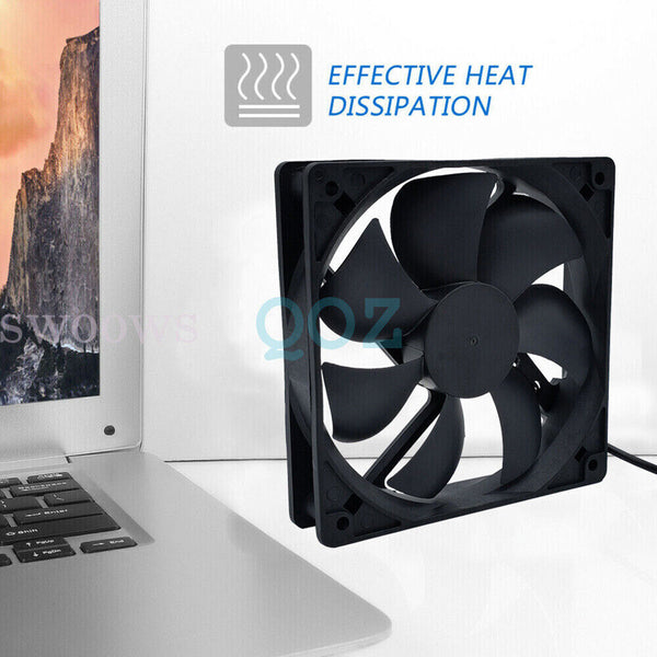 2PCS Computer PC CPU Cooling Silent  Exhaust Fan Highspeed 120mm USB 5V Case