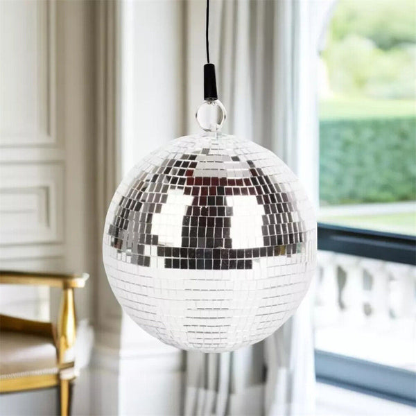 Revolving Mirror Ball Motor Battery Operated Disco Party Windchime Rotating19cm