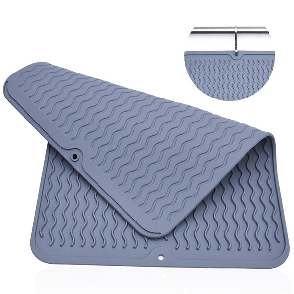 Silicone Sink Drying Mat Heat Resistant Kitchen Rectangle Non Slip Board Pad AU