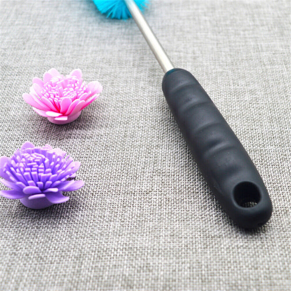 1-2x Kitchen Cleaning Tool Long Handle Nylon Bristle Brush Baby Cup Bottle Brush