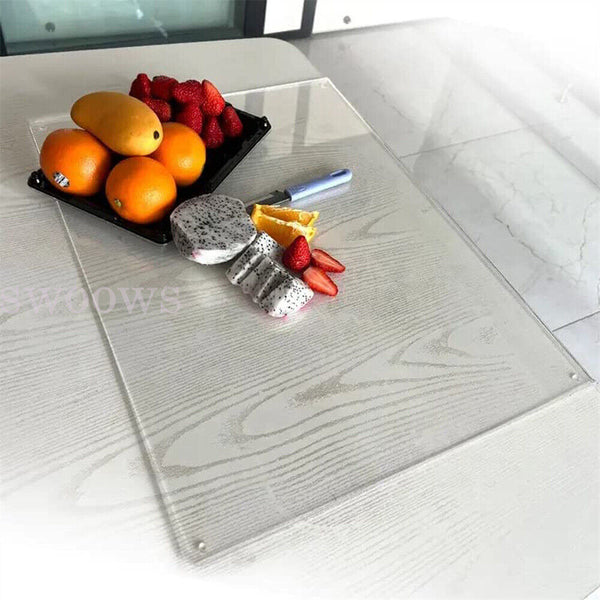 Kitchen Clear Acrylic Cutting Boards Chopping Board Non Slip for Food Fruit Meat