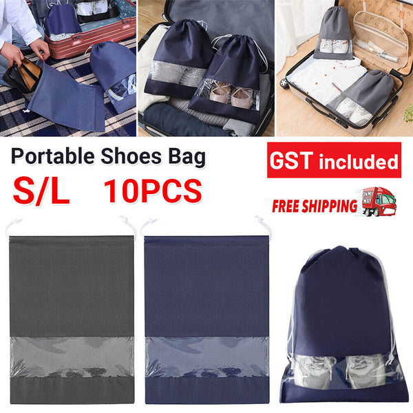 Portable Shoes Bag Travel Sport Storage Pouch Non-woven Fabric Drawstring Bags