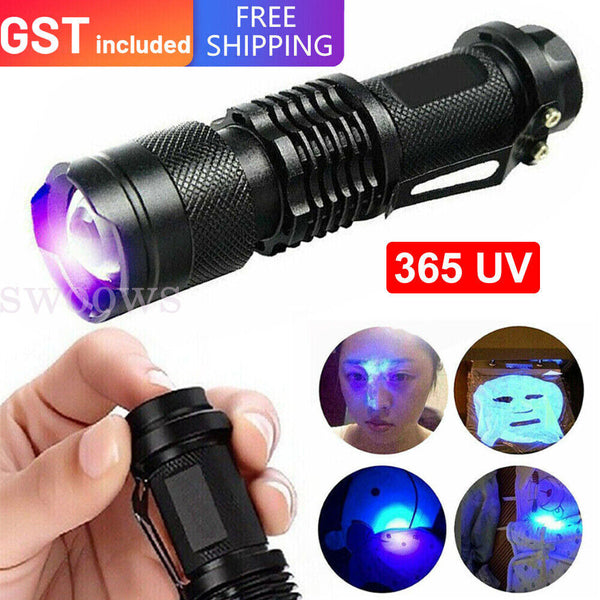 UV Ultra Violet LED Flashlight Blacklight Light 365 nM 395 Inspection Lamp Torch