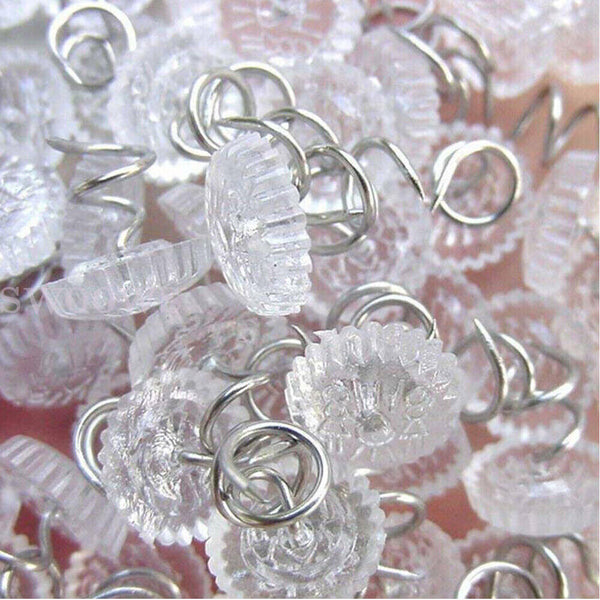 Up 200pc Clear Heads Twist Pins Upholstery For Bedskirts Blanket Slipcovers Car