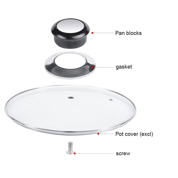 Kitchen-Cookware Pot Saucepan Replacement Pan Lid Hand Grip Knob Handle Set 5PC