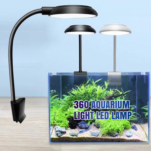 360º Aquarium Light LED Lamp Aqua Plant Fish Tank Lighting Clip-On Bracket Light