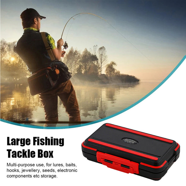 1/2/PC Large Fishing Tackle Box Double Side Bait Hooks Storage Box with Dividers