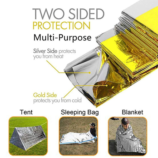 1-3x Space Blanket Thermal Thermo Foil Emergency Camping Rescue First Aid