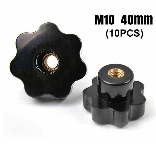 M4 M6 M8 M10 Female Brass Thread Through Hole Clamping Nuts Knob Handle 10PCS