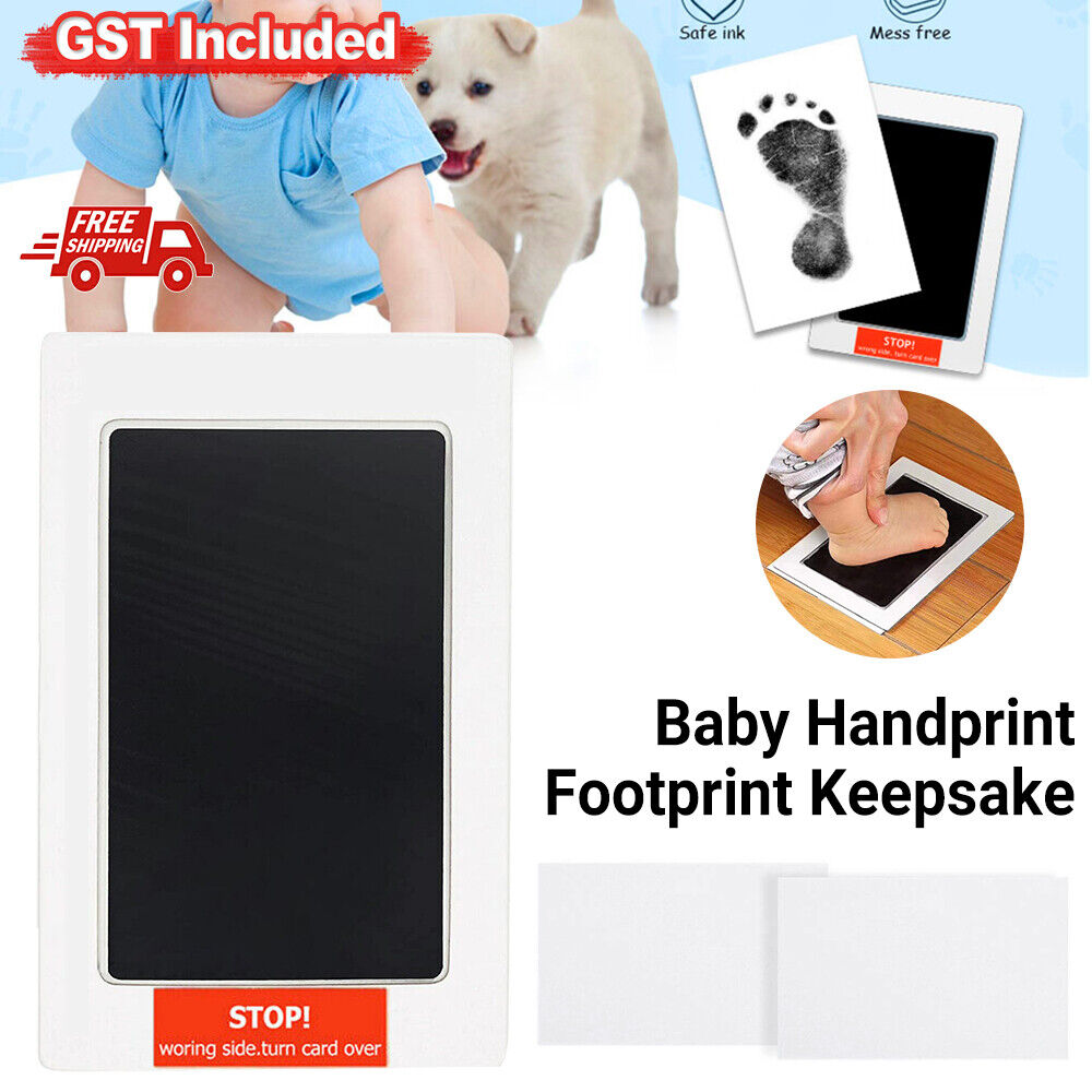 Baby Handprint Footprint Paw Print Keepsake Card Photo Frame Kit for Newborn Pet