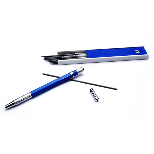 UP 2SETS 2MM Blue Mechanical Leadholder Clutch Pencil W/ 12 x 2B 2mm Lead