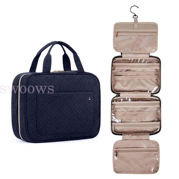 LargeHanging Hook Toiletry Bag Waterproof Travel Makeup Cosmetic Organizer Case+