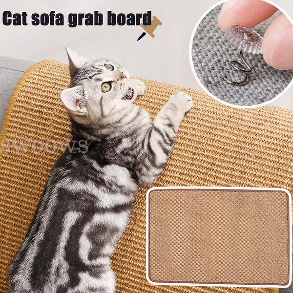 Cat Scratching Mat Scratcher Pad Board Natural Sisal Pet Cat Toys Sofa Protector