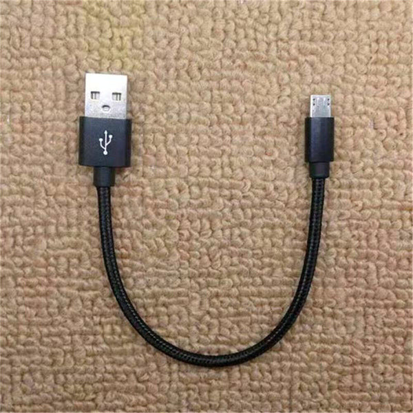 1/2x 20CM Short Braided Micro USB Cable Fast Sync Charging Data Transfer Cable