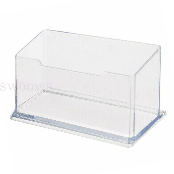 5/10x Business Card Holder Display Clear Desktop PMMA Stand Plastic Desk Shelf