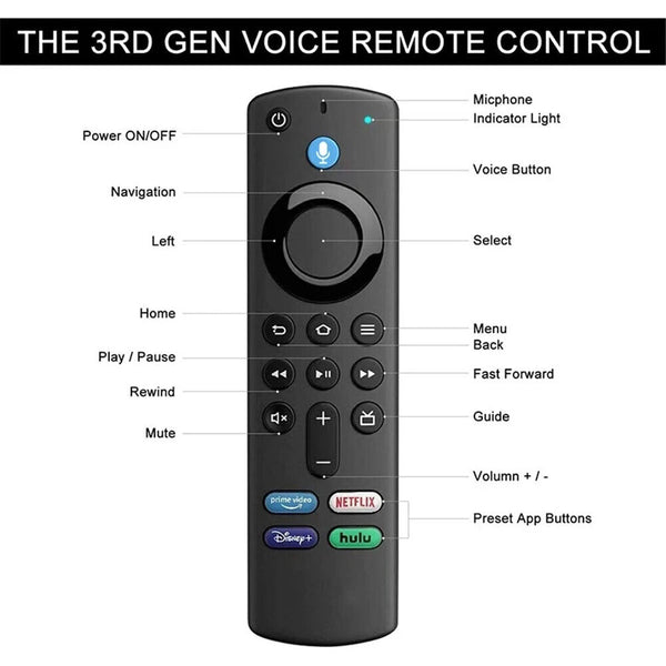 New Replace L5B83G For Amazon Fire TV Stick 4K Fire TV Cube Voice Remote Control