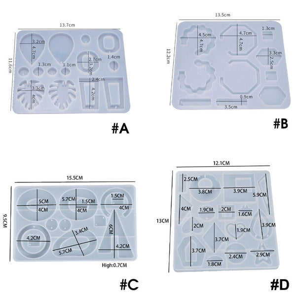 Silicone Pendant Mold Necklace Jewelry Resin Mould Epoxy Casting Craft AU