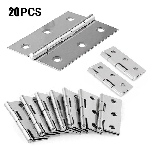 UP TO 20Pcs Stainless Steel Butt Hinges Door Window Cabinet Bearing Hinges new