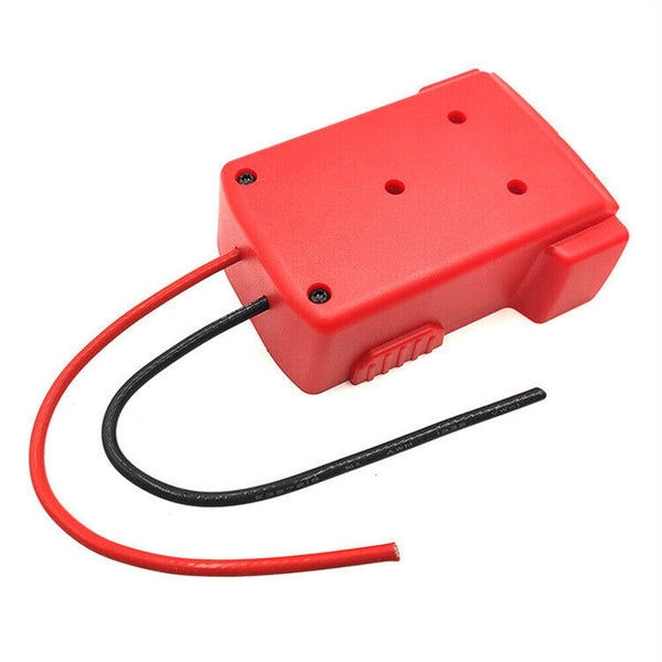 Battery Adapter For Milwaukee M18 18V To Dock Power 2 Wirings Output DIY Red BlK