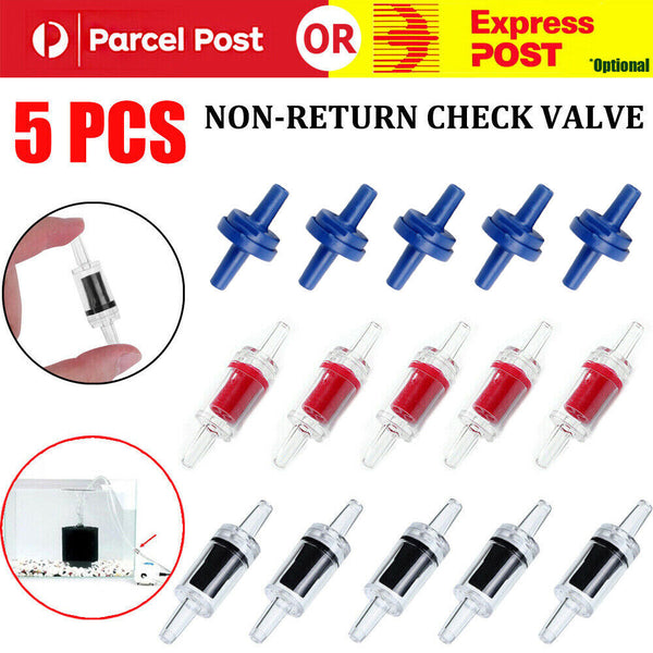 10pcs One Way Non Return Check Valve 4 Aquarium Air Pump Hose Silicone Tubing AU