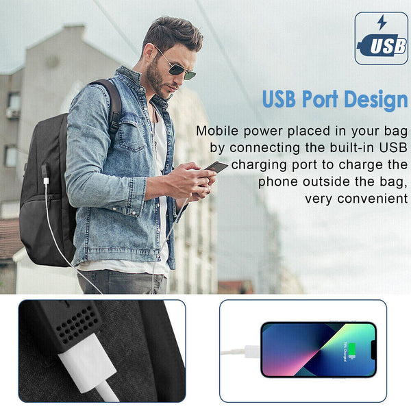 Anti-theft Backpack USB Charging Waterproof Laptop Travel Shoulder Business Bags