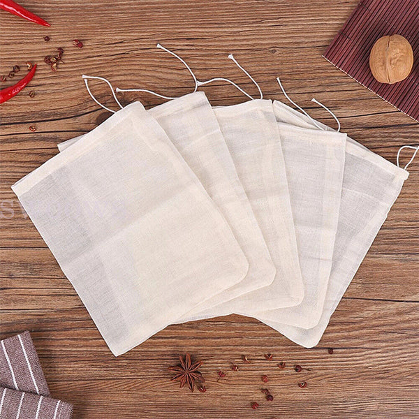 Up 50 Mesh Food Bags Filter bag Muslin Bags Cheesecloth Bags Nut Strainer Cotton